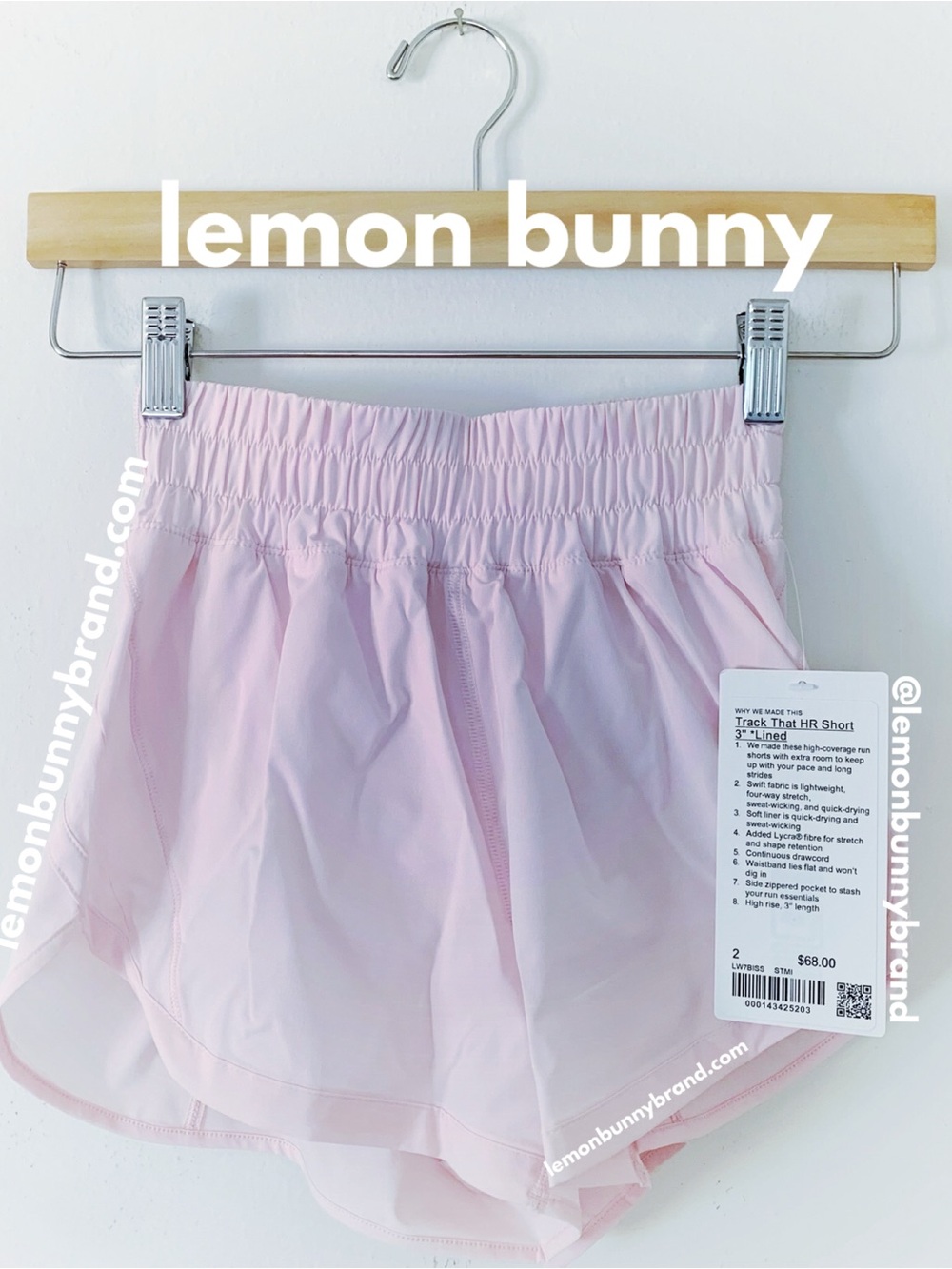 lululemon Track That High-Rise Lined Short 3" Strawberry Milkshake Sz 2 New NWT